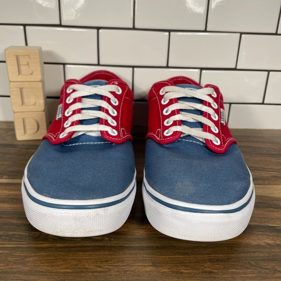 Vans Atwood Mens Size 8.5 Shoes Blue Red Canvas Low Top Lace Up Skate Sneakers main image 8